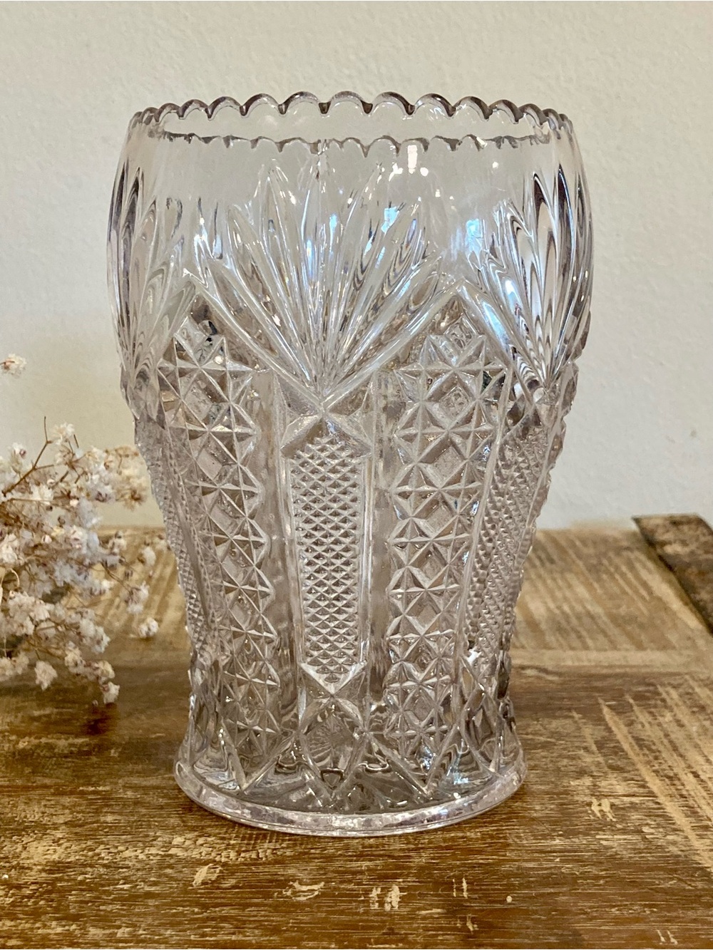 Pressed Glass U.S. Glass Co Panama Celery Server / Spooner - Picture 1 of 15